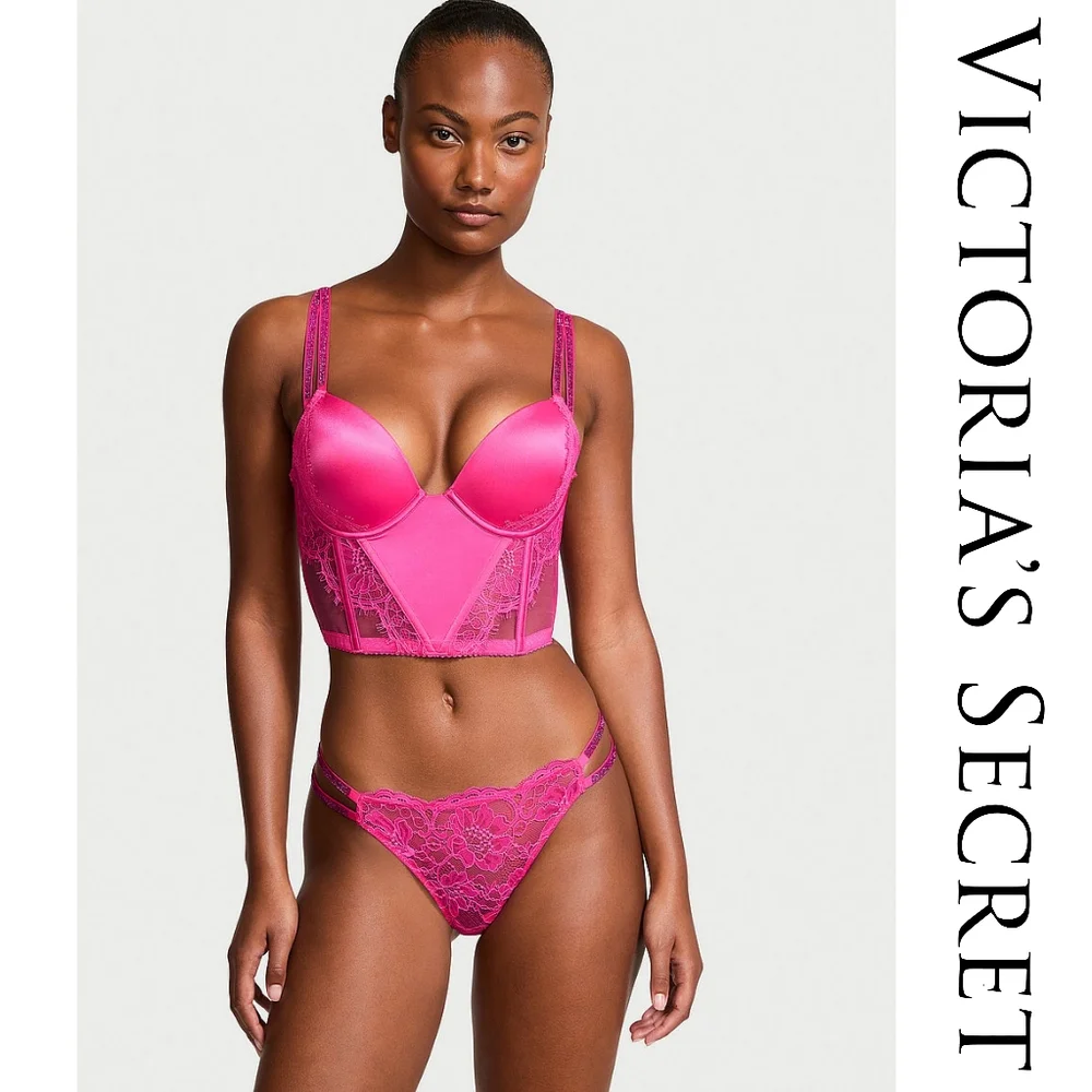 Victoria's Secret - 32DD - Very Sexy - Double Shine Strap Push-Up Corset Top